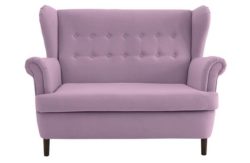 Collection Martha Large Fabric Wingback Sofa - Lilac